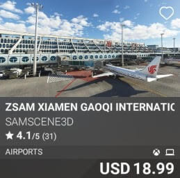 ZSAM XIAMEN GAOQI INTERNATIONAL AIRPORT by SamScene3D. USD $18.99