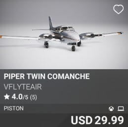 Piper Twin Comanche by vFlyteAir. USD $29.99