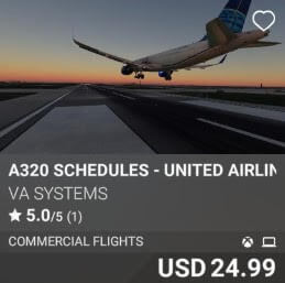 A320 Schedules - United Airlines - Vol 1 by VA SYSTEMS. USD $24.99