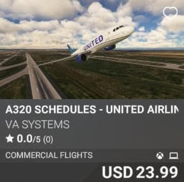 A320 Schedules - United Airlines - Vol 2 by VA SYSTEMS. USD $23.99