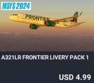 A321LR Frontier Livery Pack 1 by Salt Lake Simulations. USD $4.99