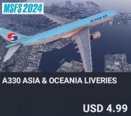 A330 Asia & Oceania Liveries by 4Simmers. USD $4.99