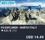 FS Explorer - North Italy by Perfect Flight. USD $14.49