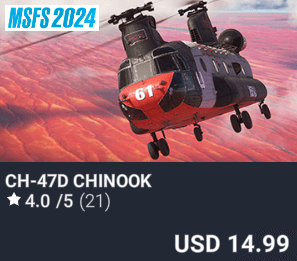 CH-47D Chinook by Microsoft / Blackbird Simulations. USD $14.99