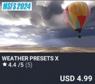 Weather Presets X by 4Simmers. USD $4.99