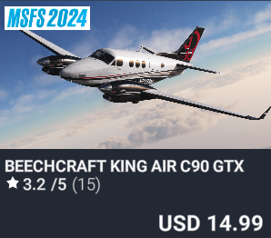 Beechcraft King Air C90 GTX by Microsoft / Carenado. USD $14.99