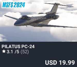 Pilatus PC-24 by Microsoft / Carenado. USD $19.99