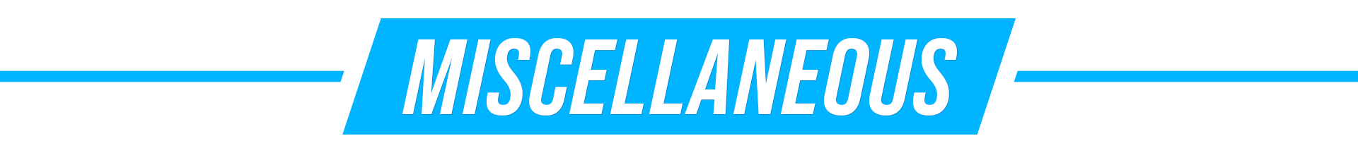 Miscellaneous