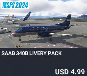 Saab 340B Livery Pack by dcscenery. USD $4.99