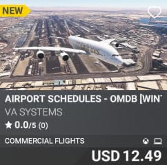 Airport Schedules - OMDB [Winter 2024] by VA SYSTEMS. USD $12.49