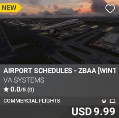 Airport Schedules - ZBAA [Winter 2024] by VA SYSTEMS. USD $9.99