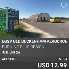 EGSV Old Buckenham Aerodrome by Burning Blue Design. USD $12.99