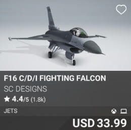 F16 C/D/I Fighting Falcon by SC Designs. USD $33.99