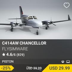 C414AW Chancellor by Flysimware. USD $39.99 (on sale for 29.99)
