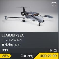 Learjet-35a by Flysimware. USD $39.99 (on sale for 29.99)