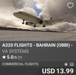 A320 Flights - Bahrain (OBBI) - Vol 1 by VA SYSTEMS. USD $13.99