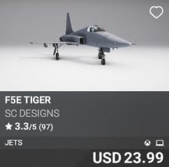 F5E Tiger by SC Designs. USD $23.99