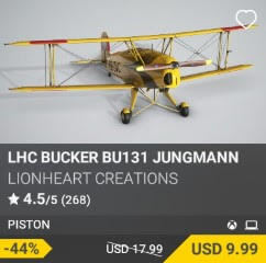 LHC Bucker Bu131 Jungmann by Lionheart Creations. USD $17.99 (on sale for 9.99)
