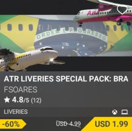 ATR Liveries Special Pack: Brazil by FSoares. USD $4.99 (on sale for 1.99)