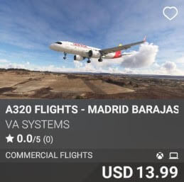 A320 Flights - Madrid Barajas (LEMD) - Vol 1 by VA SYSTEMS. USD $13.99