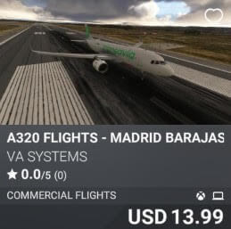 A320 Flights - Madrid Barajas (LEMD) - Vol 2 by VA SYSTEMS. USD $13.99