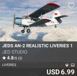 JEDS An-2 Realistic Liveries 1 by JED Studio. USD $6.99