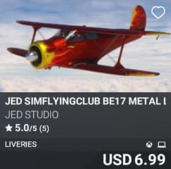 JED simFlyingClub BE17 Metal Liveries by JED Studio. USD $6.99