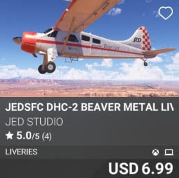 JEDSFC DHC-2 Beaver Metal Liveries by JED Studio. USD $5.99