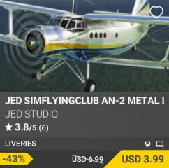 JED simFlyingClub An-2 Metal Liveries by JED Studio. USD $6.99 (on sale for 3.99)