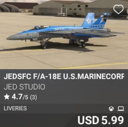 JEDSFC F/A-18E U.S.MarineCorps VMFA-112 Liveries by JED Studio. USD $5.99