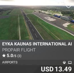 EYKA Kaunas International Airport by PropairFlight. USD $13.49
