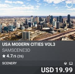 USA Modern Cities Vol3 by SamScene3D. USD $19.99