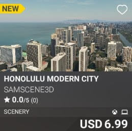 Honolulu Modern City by SamScene3D. USD $6.99