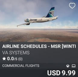 Airline Schedules - MSR [Winter 2024] by VA SYSTEMS. USD $9.99