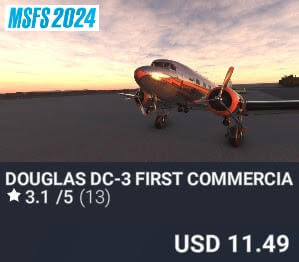 Douglas DC-3 First Commercial Flight by Perfect Flight. USD $11.49