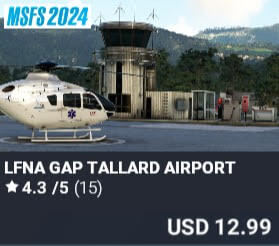 LFNA Gap Tallard Airport by FSX3D. USD $12.99