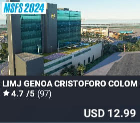 LIMJ Genoa Cristoforo Colombo Airport by BEAUTIFUL MODEL of the WORLD. USD $12.99