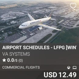 Airport Schedules - LFPG [Winter 2024] by VA SYSTEMS. USD $12.49
