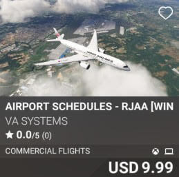 Airport Schedules - RJAA [Winter 2024] by VA SYSTEMS. USD $9.99