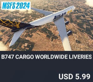B747 CARGO Worldwide Liveries by 4Simmers. USD $5.99