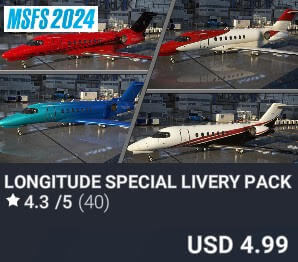 LONGITUDE SPECIAL LIVERY PACK 01 by 2PILOT. USD $4.99