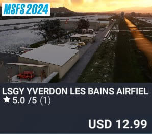 LSGY Yverdon les Bains Airfield by Flylogic Software. USD $12.99