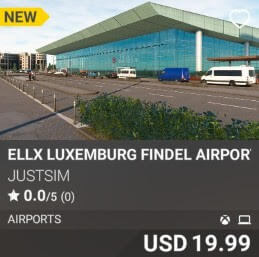 ELLX Luxemburg Findel Airport-NG Series by JustSim. USD $19.99