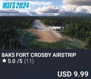 8AK5 Fort Crosby Airstrip by Emerald Scenery Design. USD $9.99
