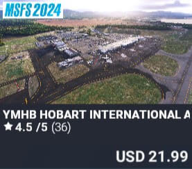 YMHB Hobart International Airport by NZA Simulations. USD $21.99