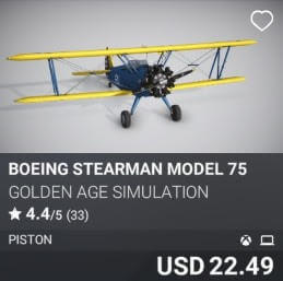 Boeing Stearman Model 75 by Golden Age Simulation. USD $22.49