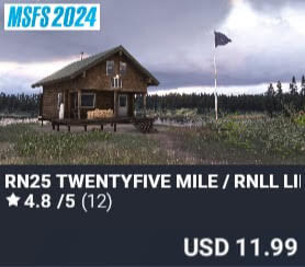 RN25 Twentyfive Mile / RNLL Limber Lake Airstrip by Emerald Scenery Design. USD $11.99