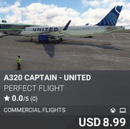 A320 Captain - United by Perfect Flight. USD $8.99