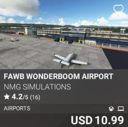 FAWB Wonderboom Airport by NMG Simulations. USD $10.99