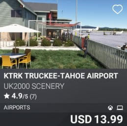 KTRK Truckee-Tahoe Airport by UK2000 Scenery. USD $13.99